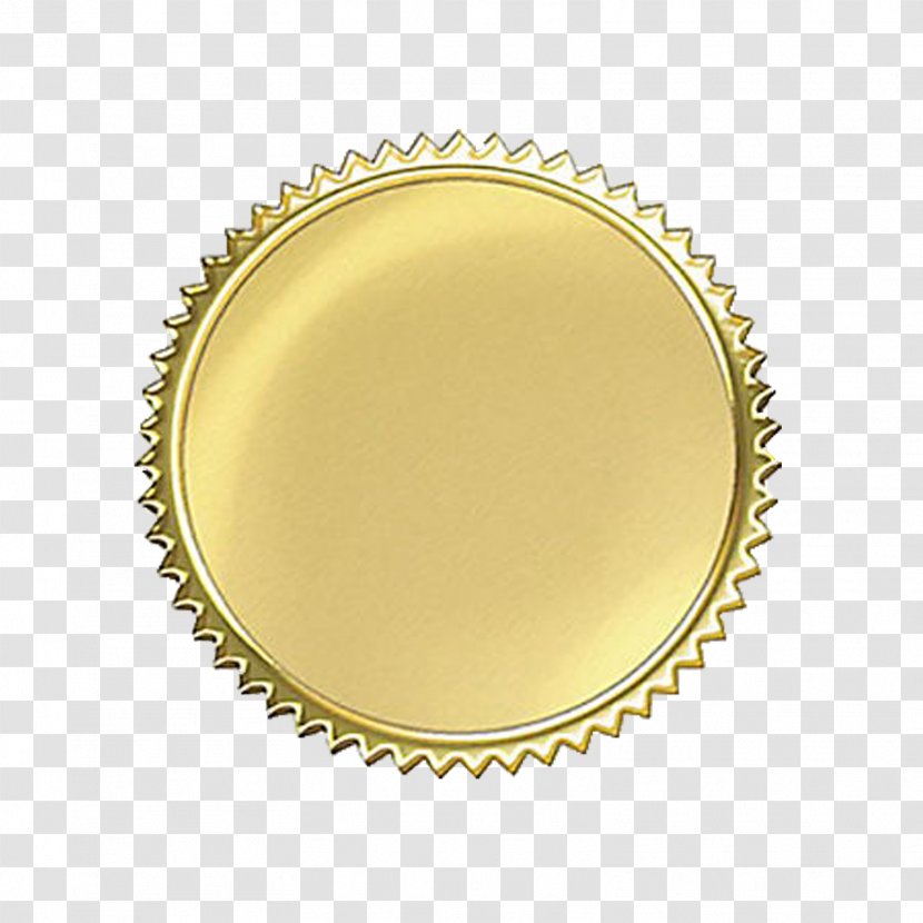 Paper Embossing Seal Silver Award - Business - Gold Badge Transparent PNG