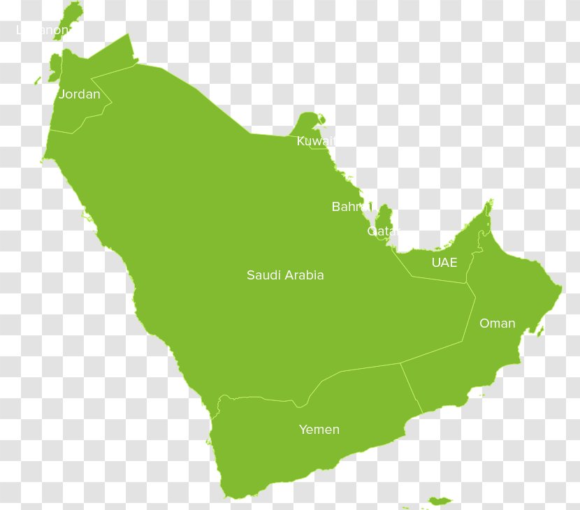 Saudi Arabia United Arab Emirates Gulf Cooperation Council Map Persian - Arabian Peninsula Transparent PNG