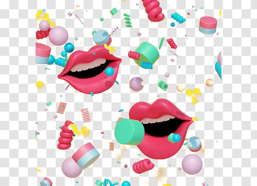 Lip Download Clip Art - Creativity - Lips Decorative Elements Ball Transparent PNG