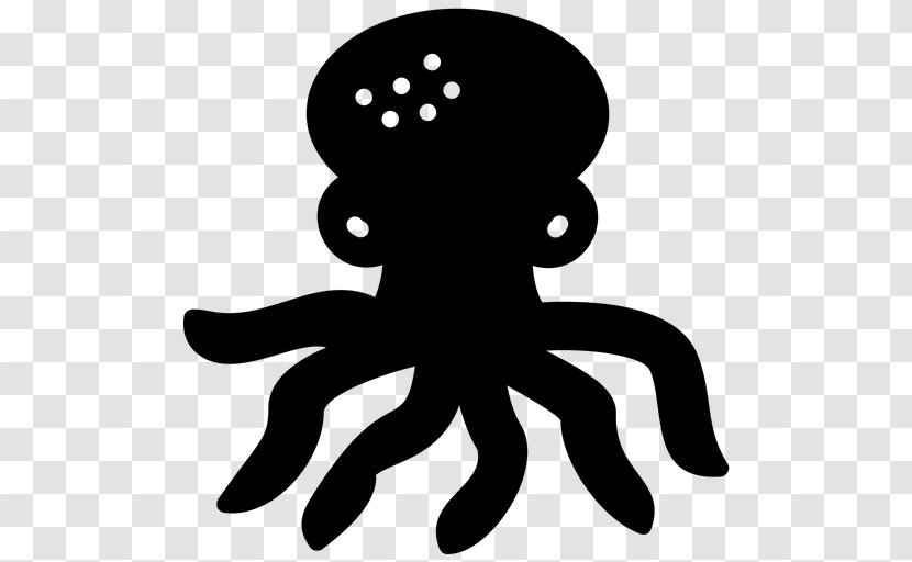 Octopus Cartoon - Kraken - Blackandwhite Giant Pacific Transparent PNG