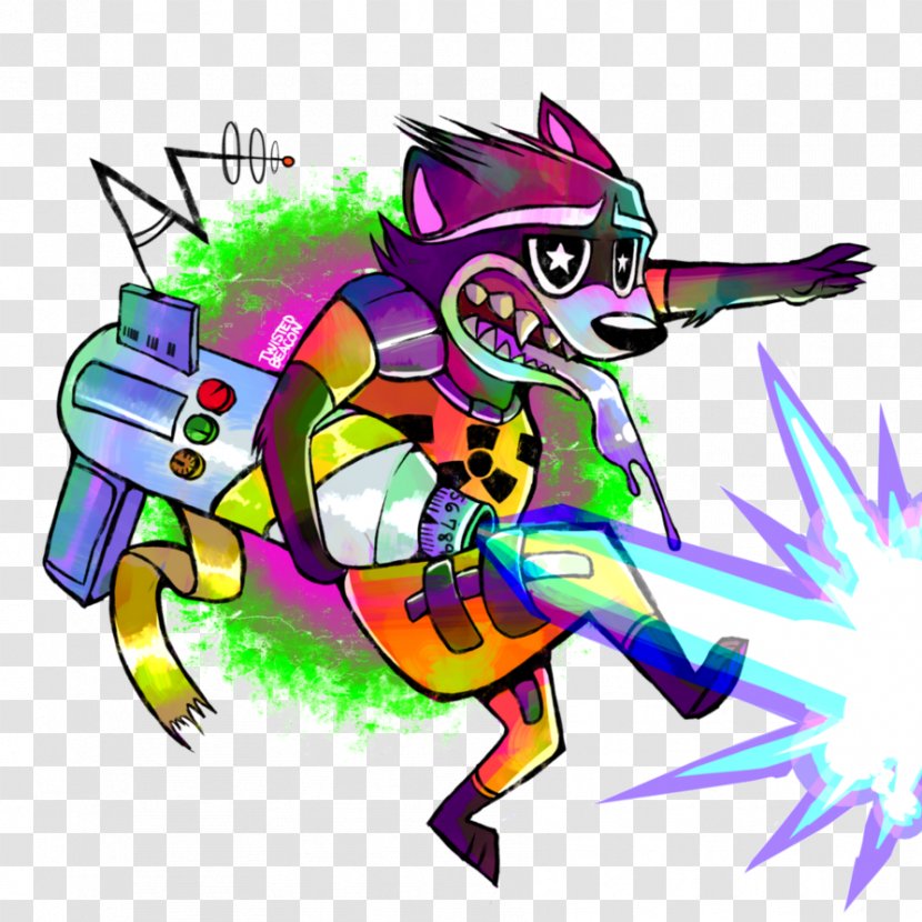 Graphic Design Cartoon - Fictional Character - Rocket Raccoon Transparent PNG