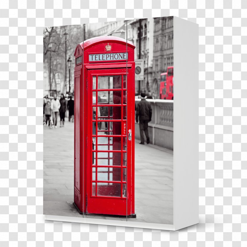 Telephone Booth Payphone Red Box Paper - Armoires Wardrobes - Watercolor Skyline Transparent PNG