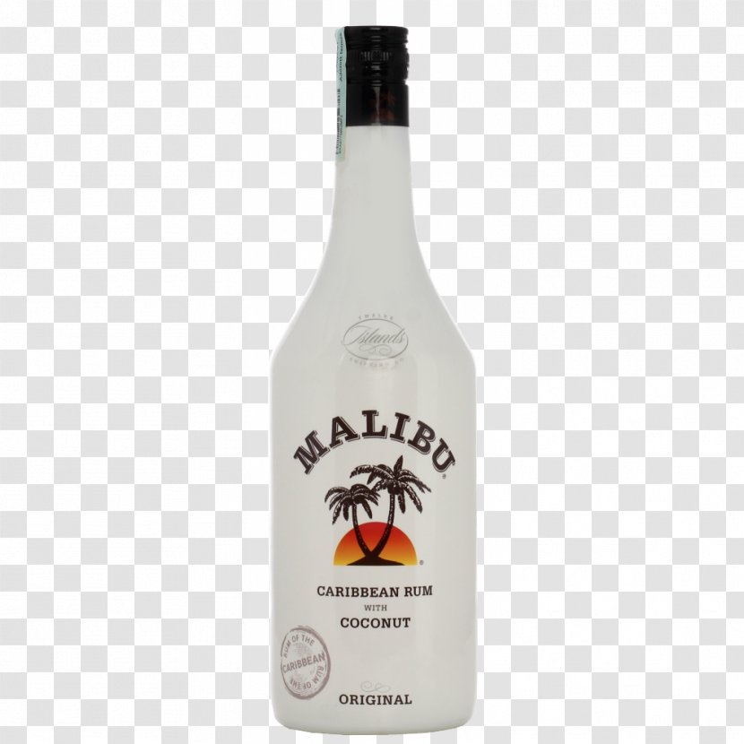Malibu Light Rum Distilled Beverage Whiskey - Bottle - Wine Transparent PNG