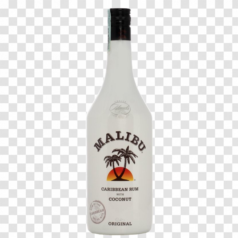 Malibu Light Rum Distilled Beverage Whiskey Bottle Wine Transparent Png