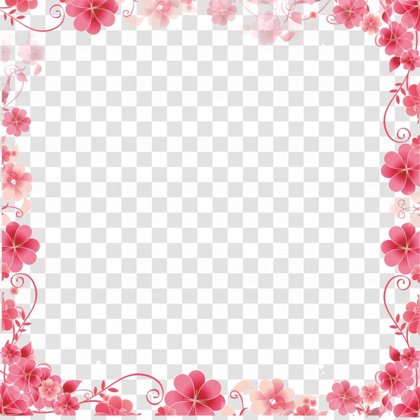 Wallpaper - Pattern - Creative Floral Border Transparent PNG