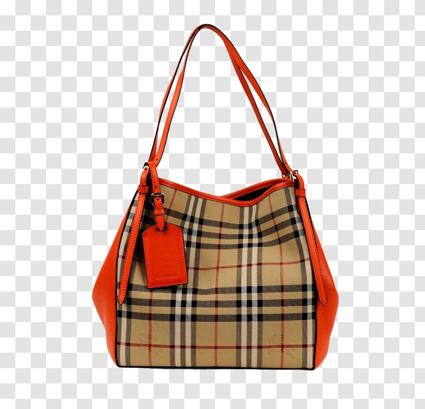 Burberry HQ Tote Bag Handbag - Orange Transparent PNG