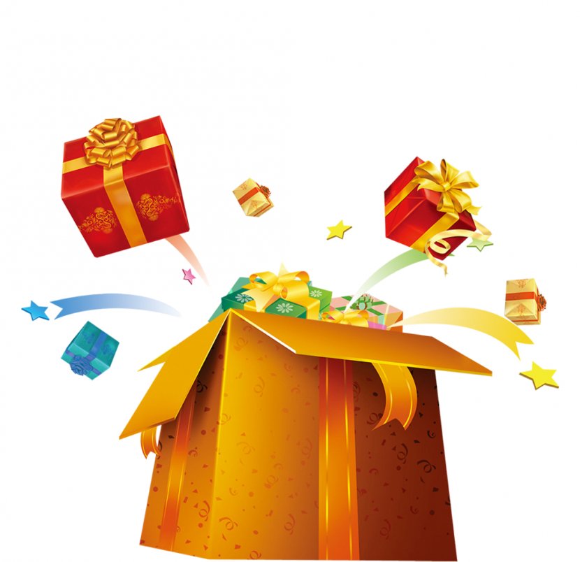 Gift Box Download - Yellow - Lucky Draw Transparent PNG