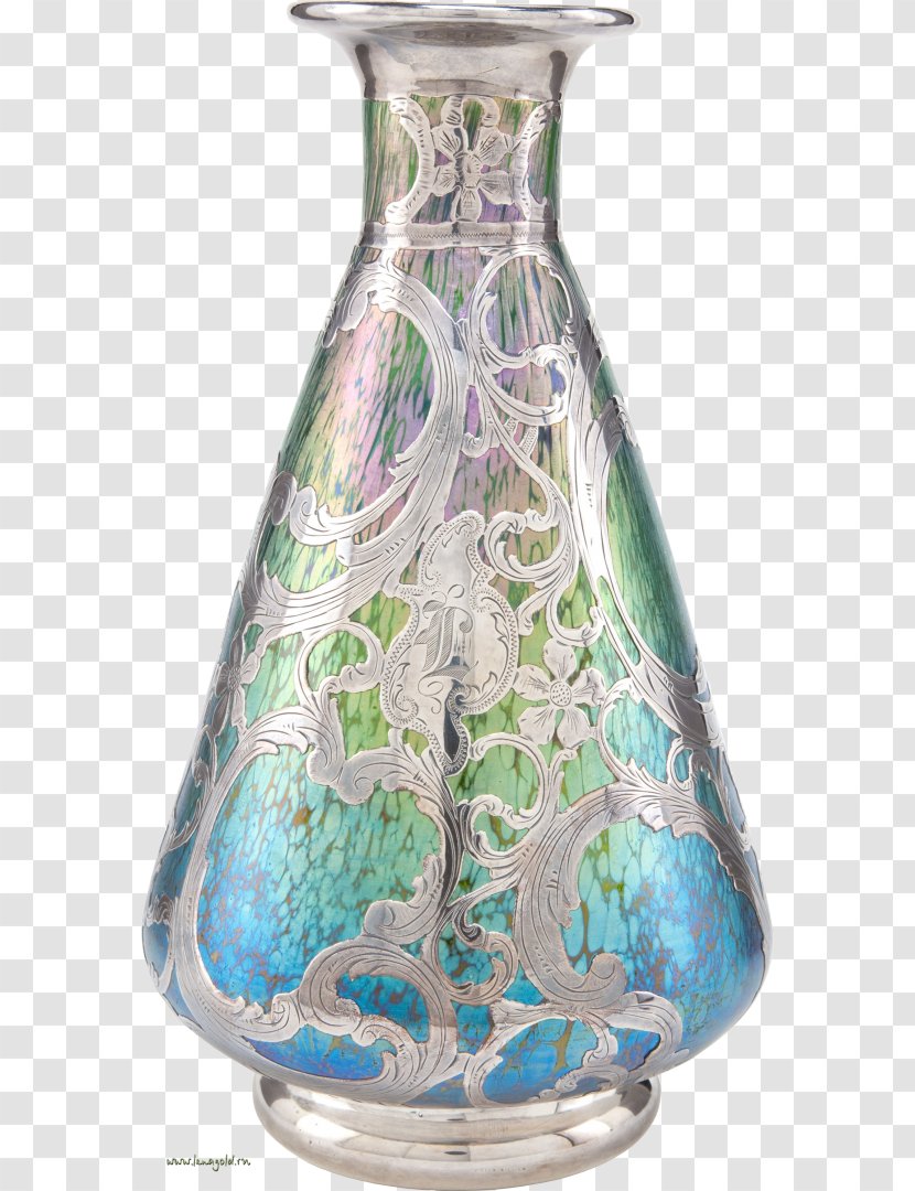 Vase Johann Loetz Witwe Glass Art Nouveau Transparent PNG