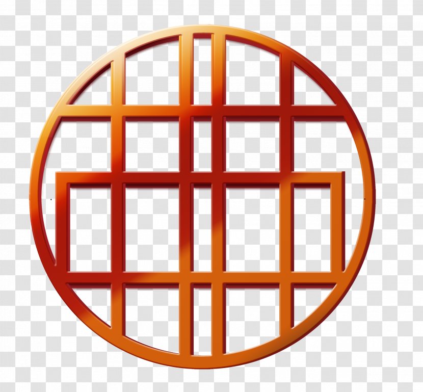 Earth Grid Icon - Map - Chinese Style Brown Round Hollow Box Transparent PNG