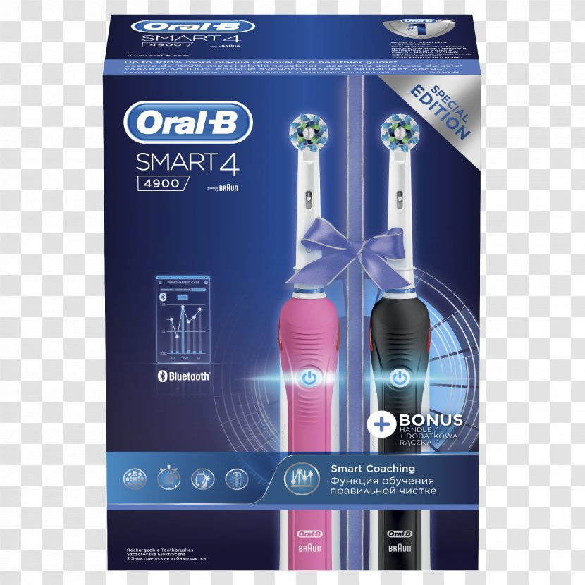 Electric Toothbrush Braun Oral-B Smart Zubní Kartáček Frozen Vitality D12 - Brush Transparent PNG