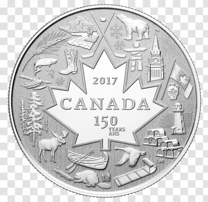Ontario 150th Anniversary Of Canada Silver Coin Royal Canadian Mint - History - Designs Transparent PNG