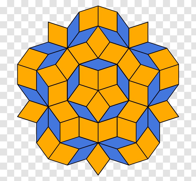 Penrose Triangle Tiling Tessellation Rhombus Geometry - Filled Transparent PNG