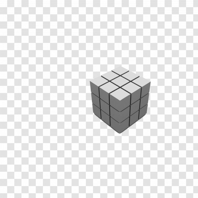 Rubiks Cube Download - Black - Gray Transparent PNG