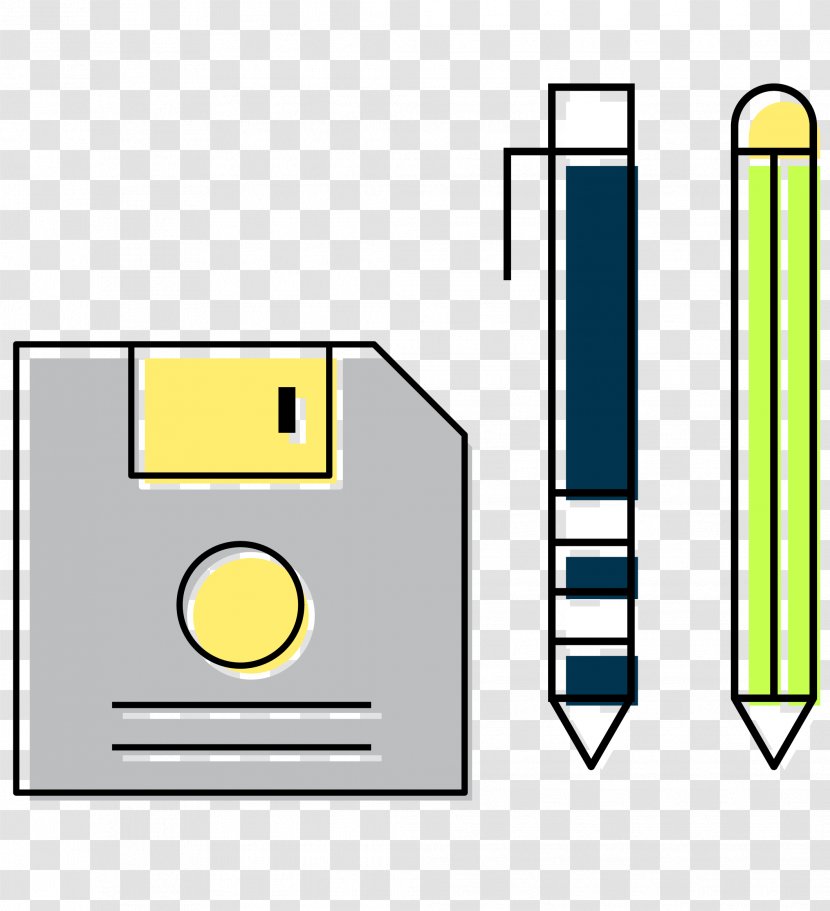 Cartoon Computer File - Pen - Vector Signature Transparent PNG