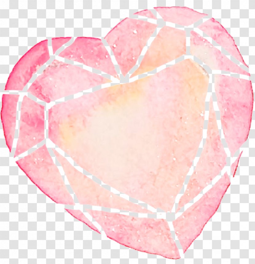 Heart Pink - Frame - Watercolor Heart. Transparent PNG