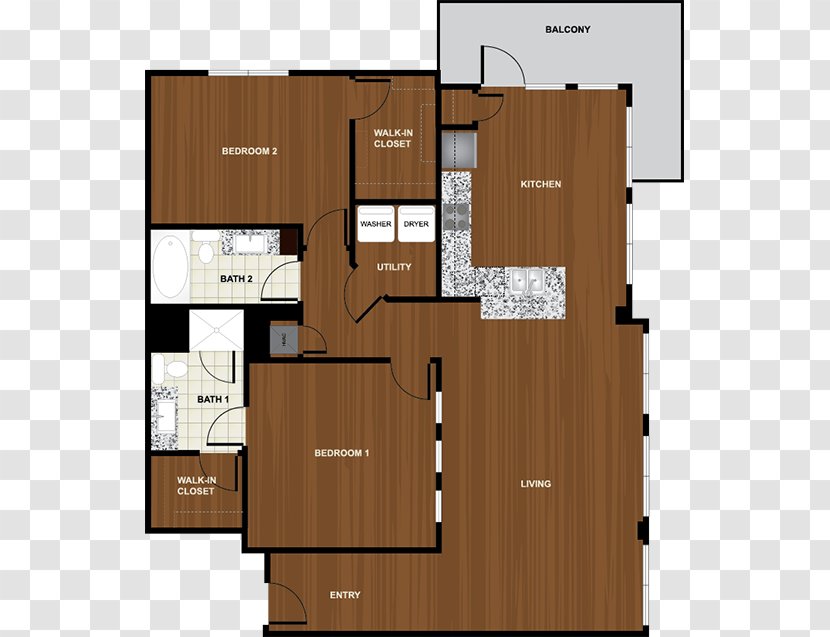 Coldwater Luxury Apartments Floor Plan House Renting - Furniture Transparent PNG