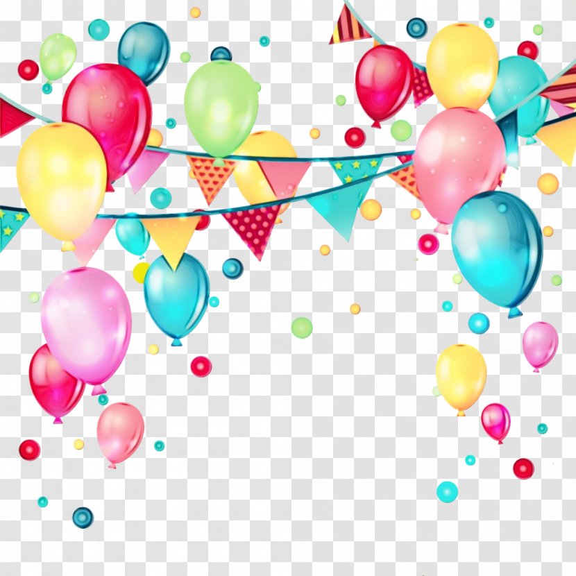 Birthday Party Background - Heart Confetti Transparent PNG