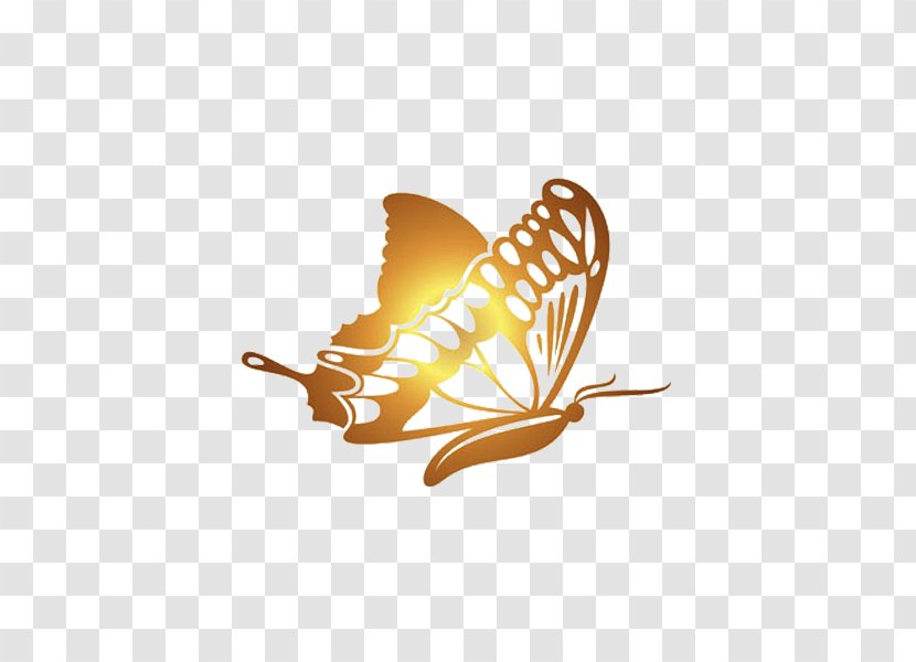 Butterfly Gold Software - Creative Work - Golden Transparent PNG