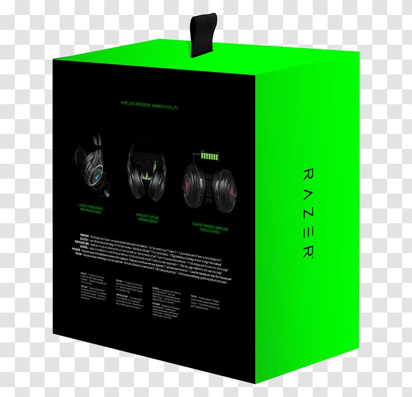 Razer Man O'War Inc. Headphones 7.1 Surround Sound Wireless Transparent PNG