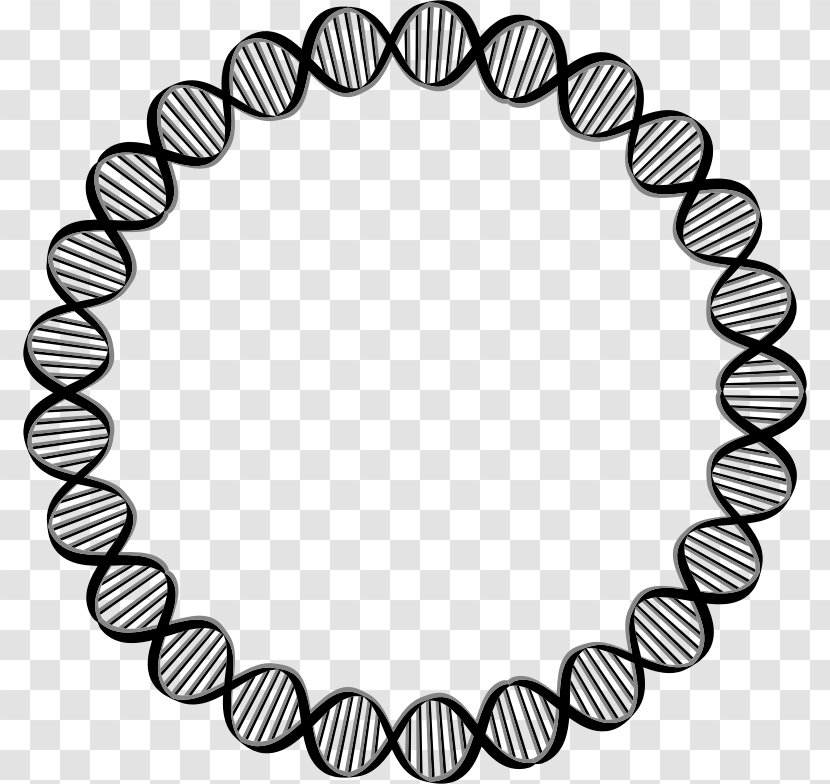 DNA Circle Gene Clip Art - Monochrome Transparent PNG