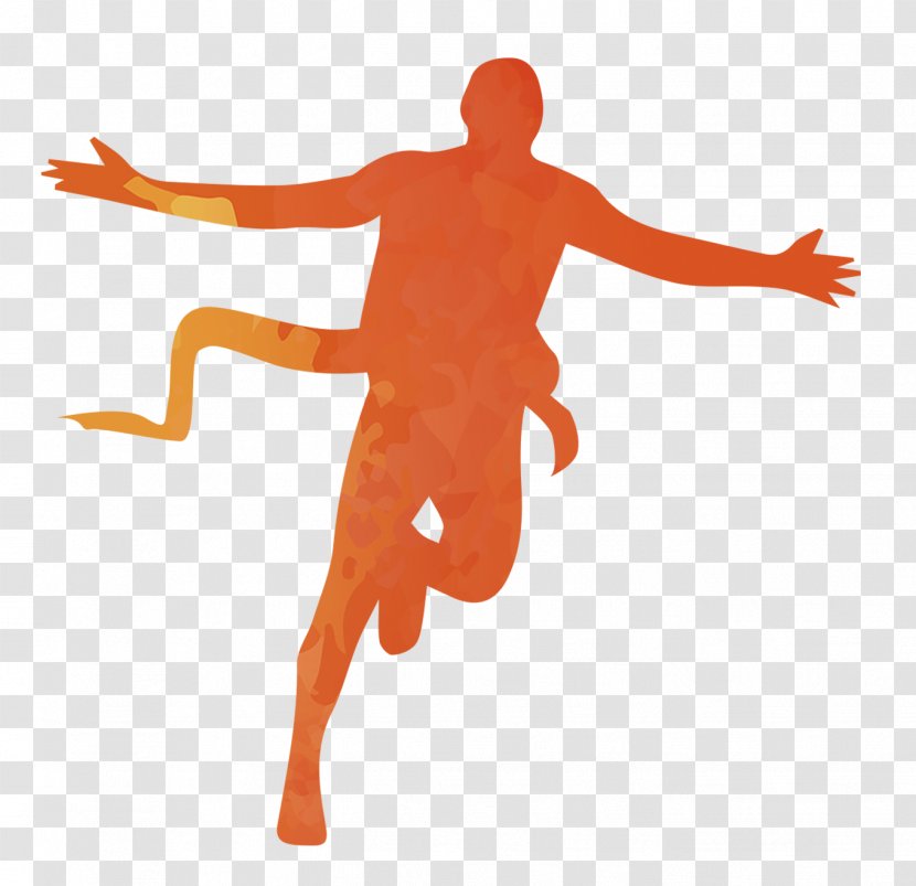 Sport Running Marathon - Joint - Orange Silhouette Figures Transparent PNG