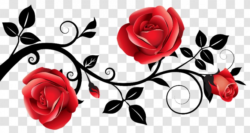 Rose Borders And Frames Red Clip Art - Heart Transparent PNG