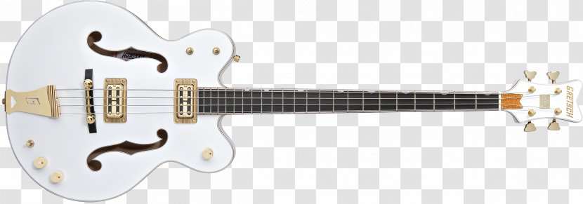 Gretsch White Falcon Bass Guitar Archtop - Cartoon Transparent PNG