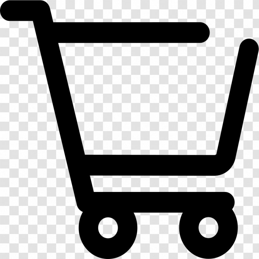 Shopping Cart - Black And White Transparent PNG