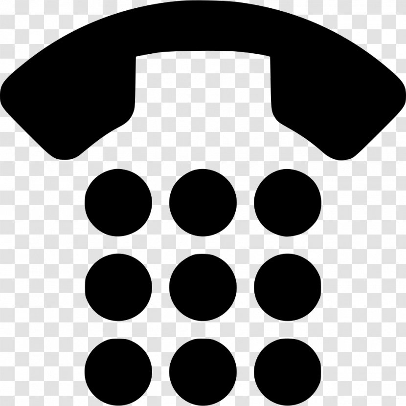 Dial Pad - Polka Dot - Blackandwhite Transparent PNG