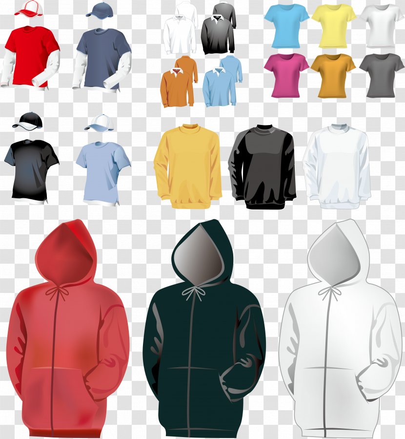 T-shirt Clothing Euclidean Vector - Hoodie - Blank Material Transparent PNG
