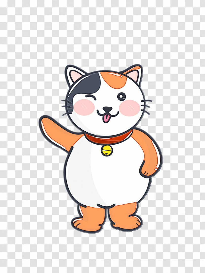 Cartoon Clip Art Tail Line Snout - Mascot - Cat Transparent PNG