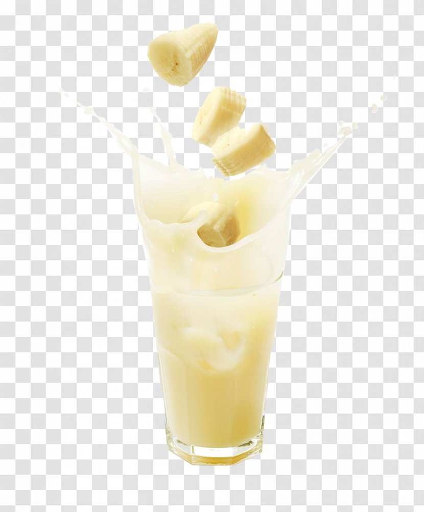Banana Flavored Milk Smoothie Juice Transparent PNG