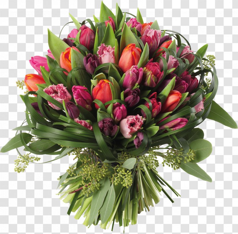 Tulip Flower Bouquet Rose Clip Art - Floral Design - Cliparts Transparent PNG