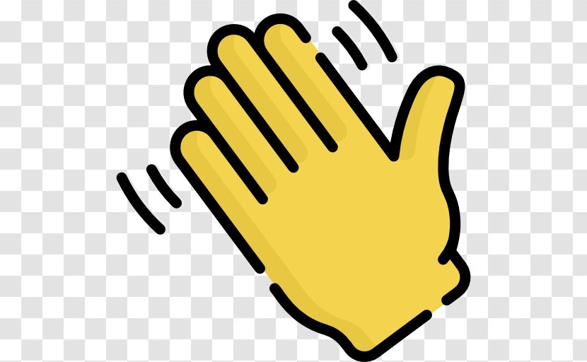 Wave Finger Hand-waving Clip Art - Yellow Transparent PNG