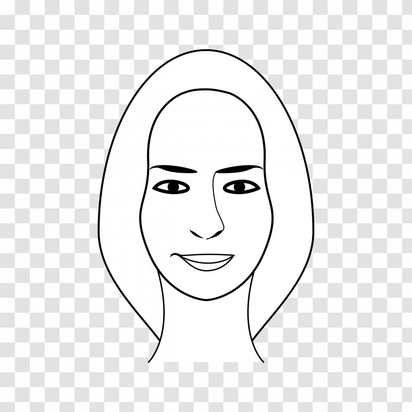 Face Female Woman Drawing Clip Art - Frame - Arm Transparent PNG