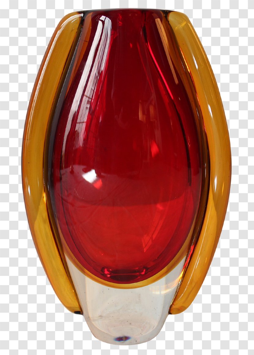 Vase Murano Glass Amber - Red Transparent PNG