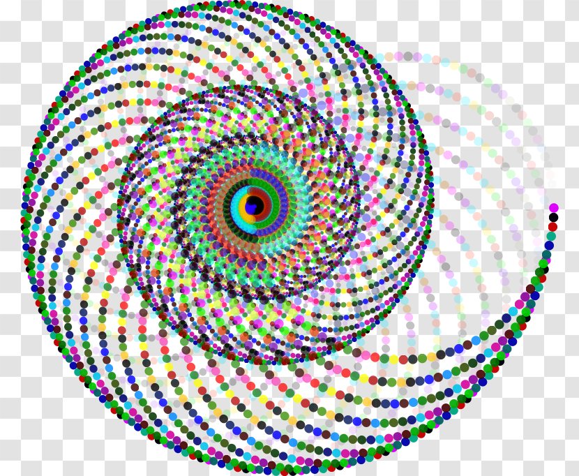 Spiral Circle Point Pattern Transparent PNG