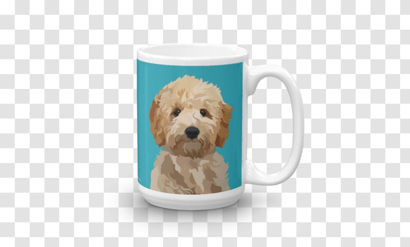 Cockapoo Goldendoodle Coffee Cup Dog Breed Companion - Hand Painted Tail Transparent PNG