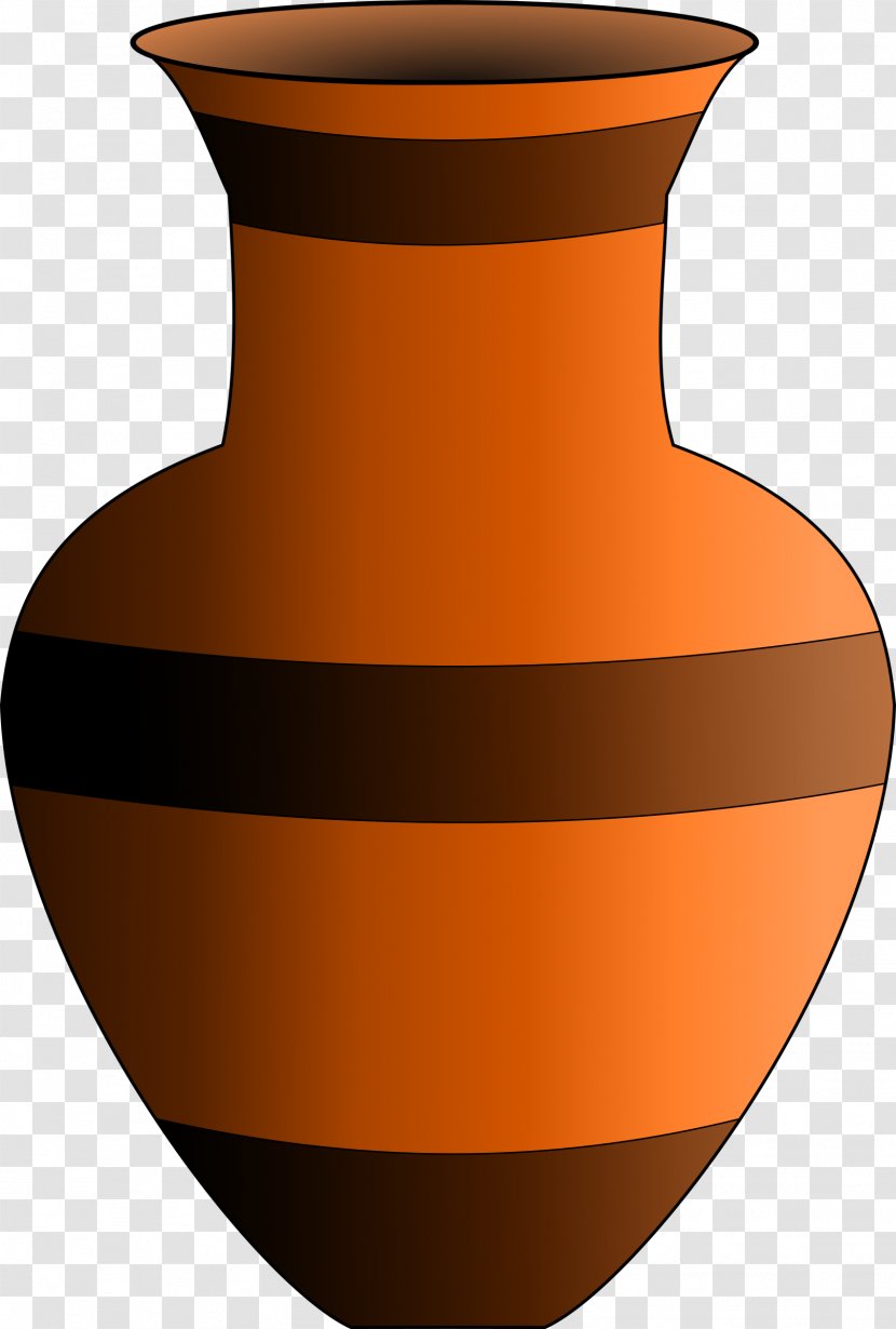 Vase Clip Art - Orange Transparent PNG