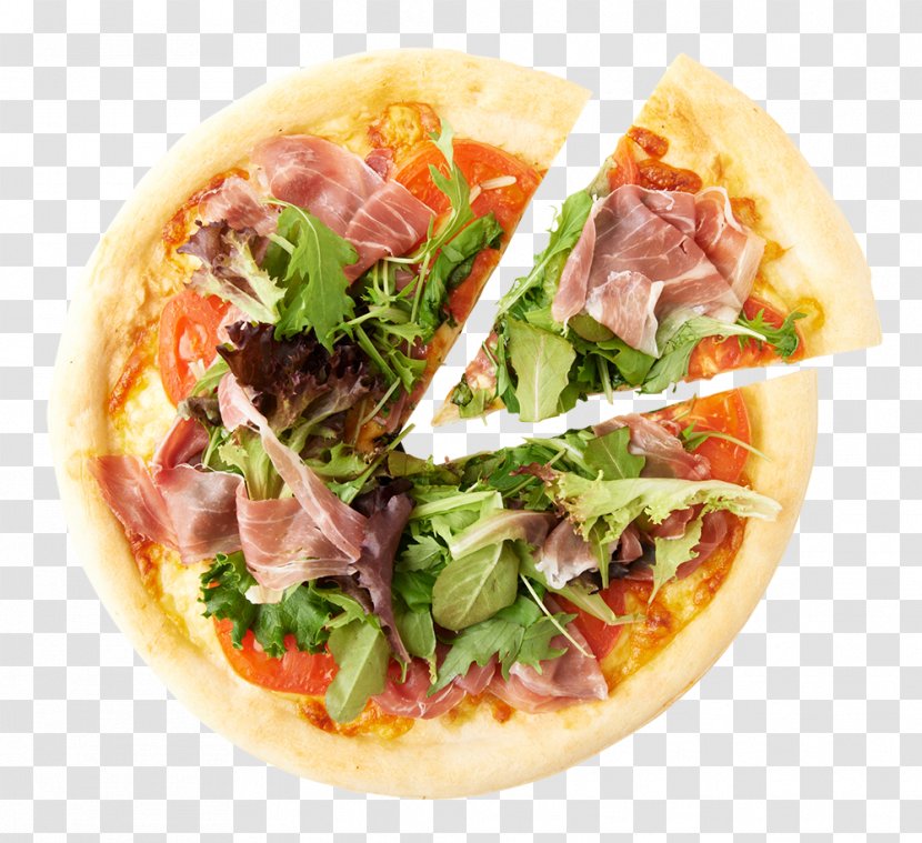 California-style Pizza Prosciutto Pita Vegetarian Cuisine - Ham - Parma Transparent PNG