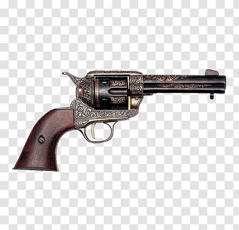 Colt Single Action Army Firearm Pistol Flintlock Revolver - Cartoon - Weapon Transparent PNG