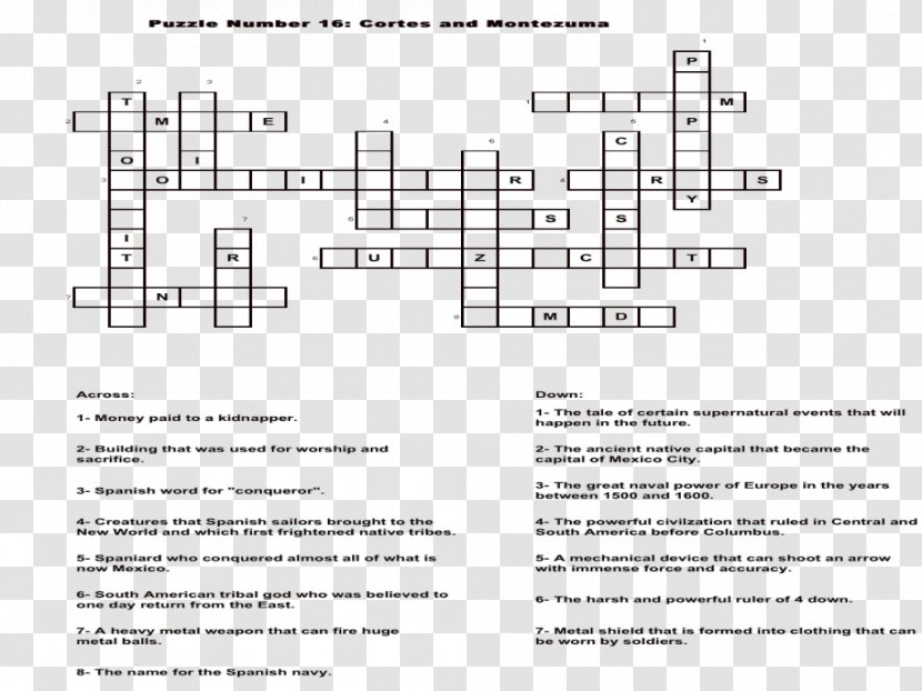 Crossword Worksheet Puzzle United States Exploration - Flower Transparent PNG