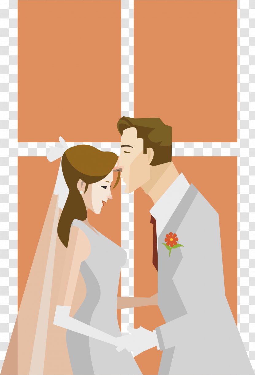 Text Cartoon Illustration - Frame - Romantic Wedding Vector Material Transparent PNG