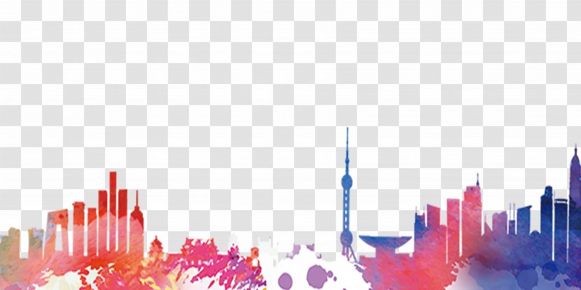 Shanghai World Financial Center Business Skyline - Sky - Lujiazui Silhouette Transparent PNG