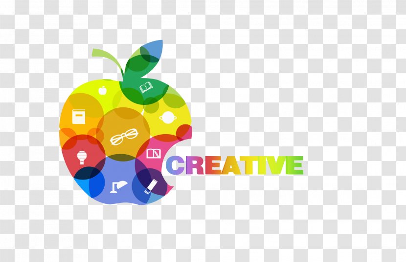 Logo Apple - Text - Color Transparent PNG