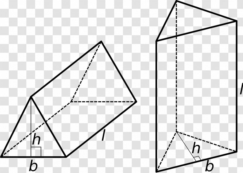 Triangular Prism Triangle Surface Area Cuboid - Hexagonal Transparent PNG