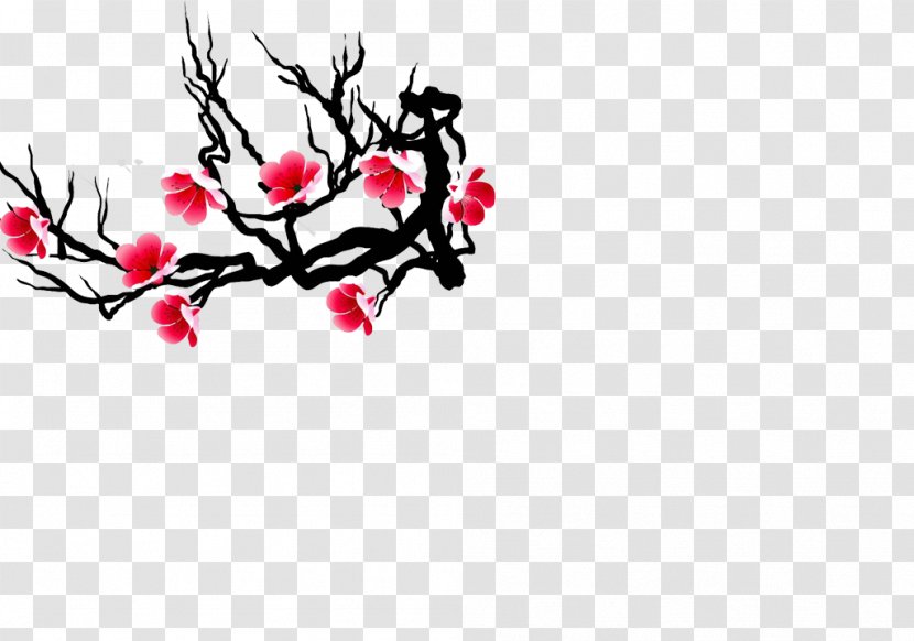 Cherry Blossom Branch Petal - White - Blossoms Transparent PNG