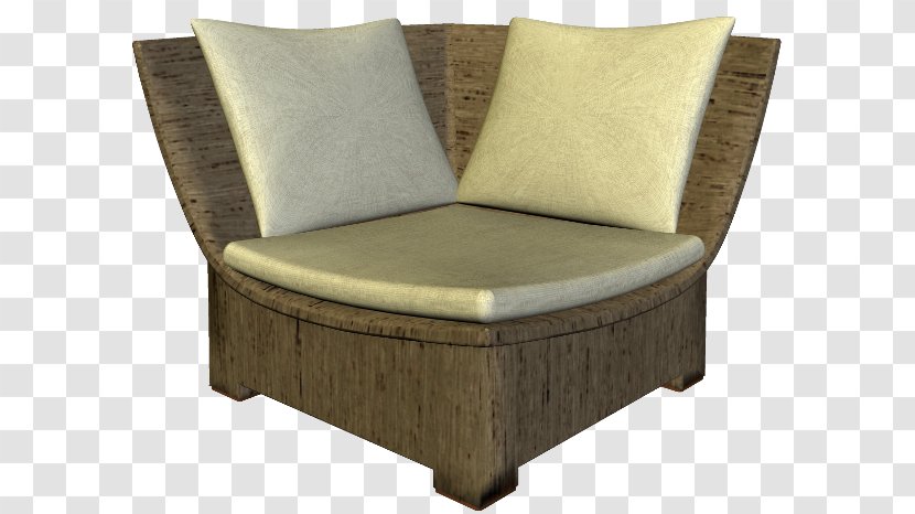 Loveseat Couch Club Chair - Sunlounger - Wicker Transparent PNG