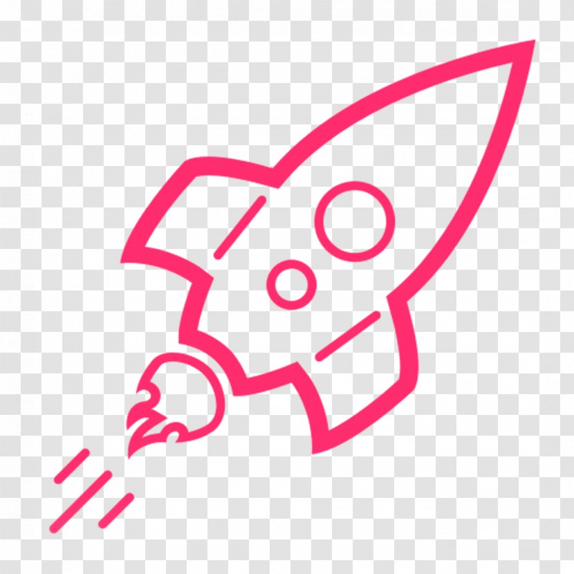 Hamburger Cartoon - Rocket - Magenta Logo Transparent PNG