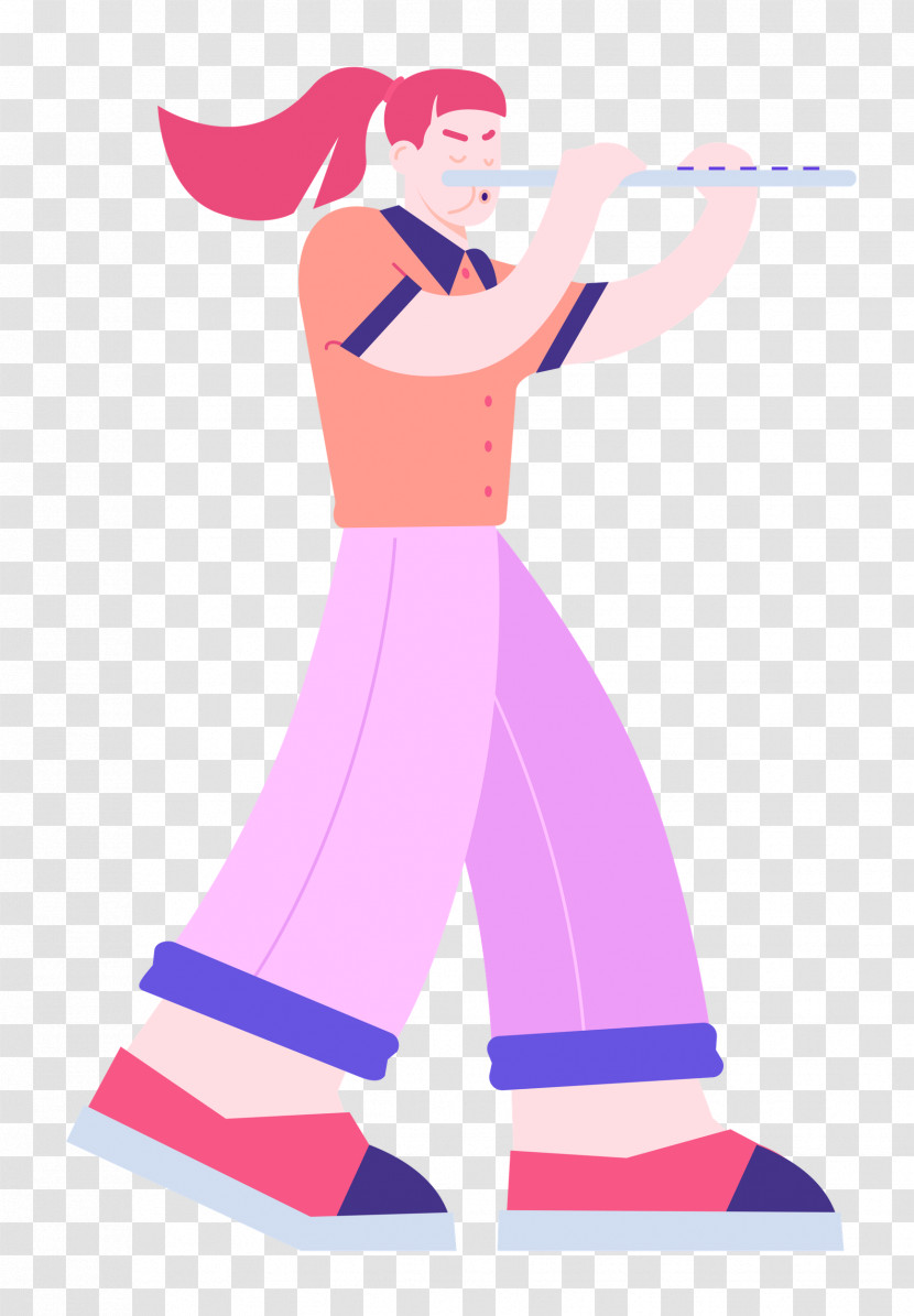 Playing The Flute Music Transparent PNG